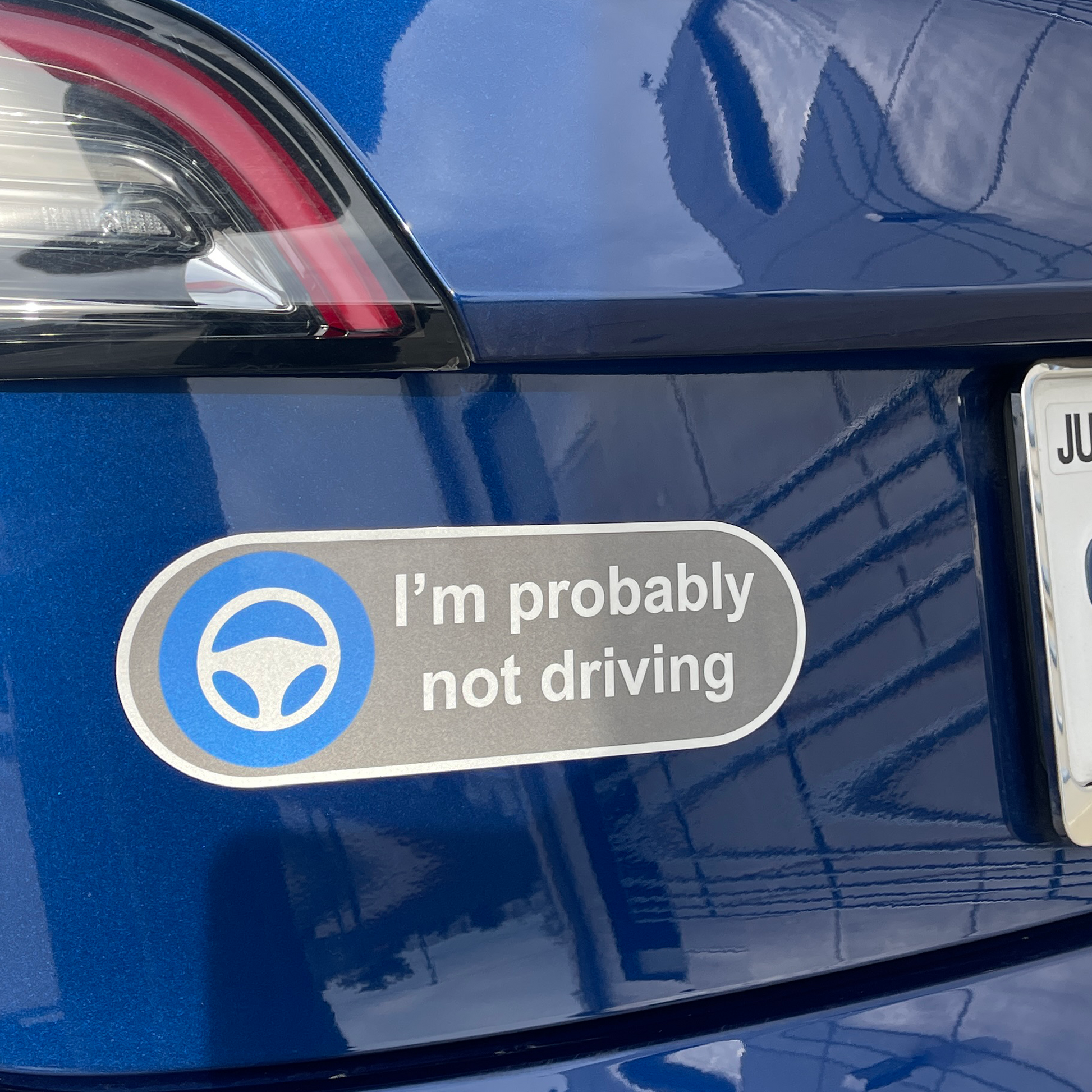 for Tesla Model 3 & ModelY Funny Bumper Sticker Tesla Accessories Car –
